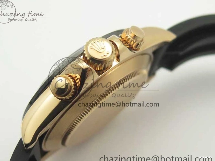 Best Dial ARF Clone Black Gold Rubber Rose On 1:1 Edition Super V2 Daytona 116515 Strap A4130 0225